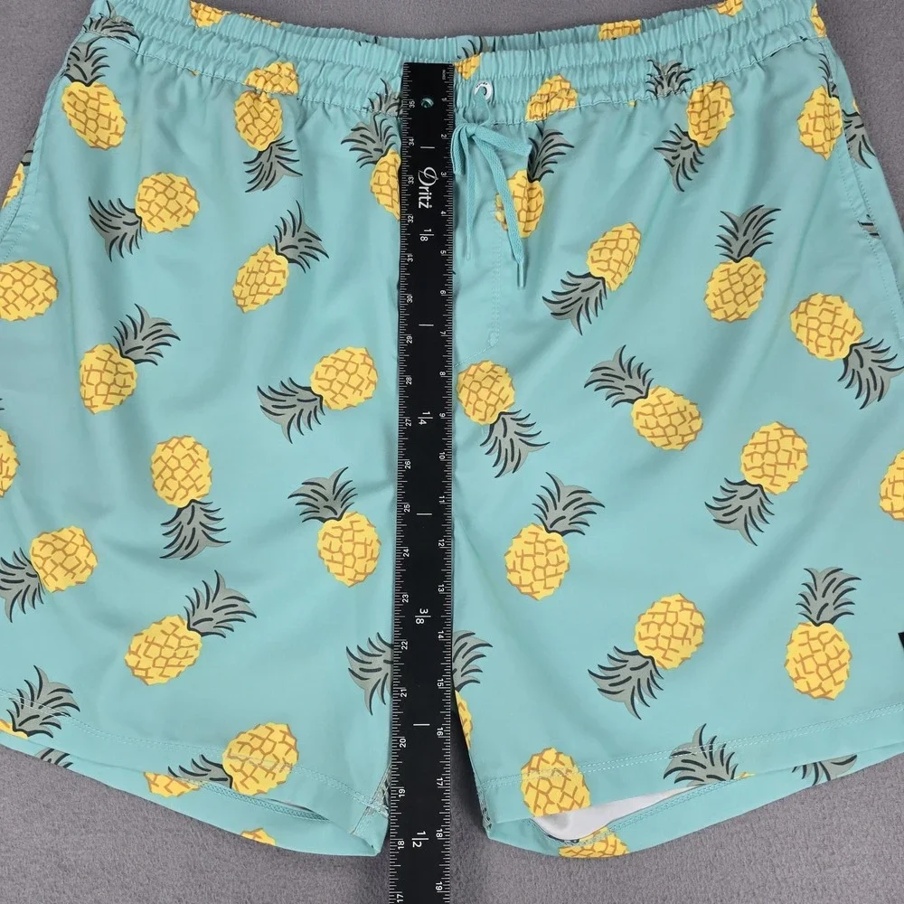 Hurley Swim Trunks Shorts Mens 2XL Blue‎ Pineapple Print Drawstring Quick Dry